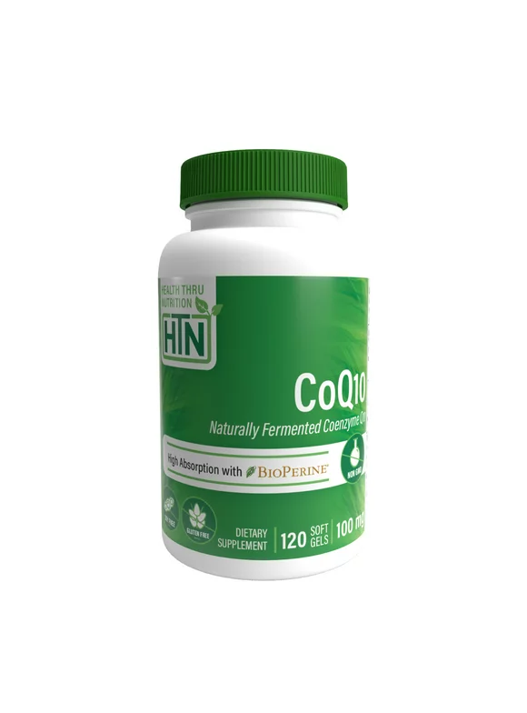 CoQ-10 (with BioPerine®) 100mg 120 Softgels (Non-GMO) by Health Thru Nutrition