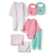 Garanimals Newborn Baby Girl Clothes Baby Shower Gift Set, 7-Piece, Preemie-6/9 Months