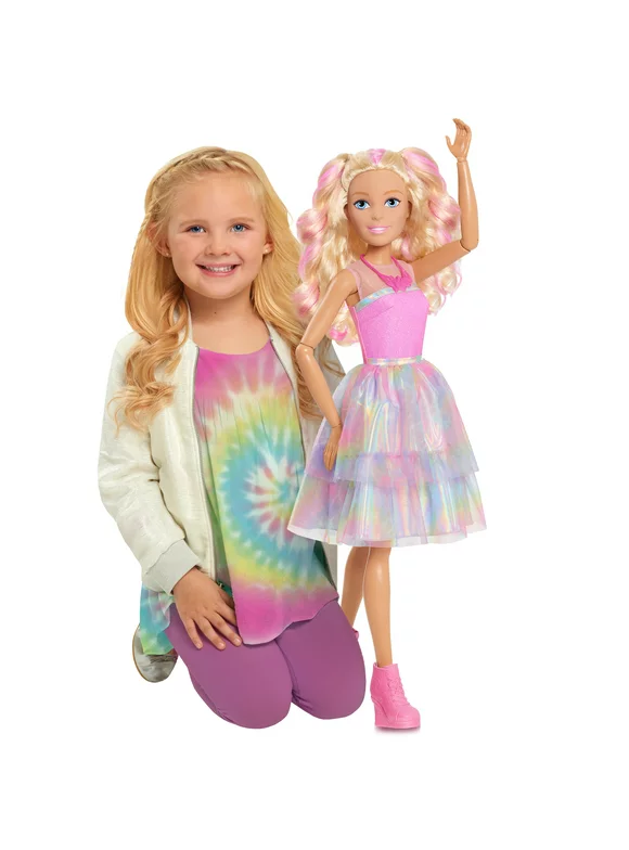 Barbie 28-Inch Tie Dye Style Best Fashion Friend, Blonde Hair,  Kids Toys for Ages 3 Up, Gifts and Presents