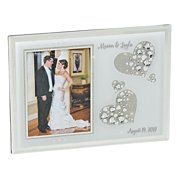 Personalized Wedding Frame - Sparkling Hearts