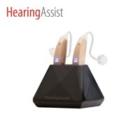 HEARING ASSIST Bluetooth Rechargeable Hearing Aid for Both Ears, App Enabled FDA Registered HA 802 Model with Charging Case, Behind-the-Ear Hearing Aids, Beige