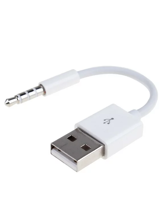 Besufy DOONJIEY 3.5mm Aux Audio Jack to USB 2.0 Male Car MP4 Charging Cable Adapter