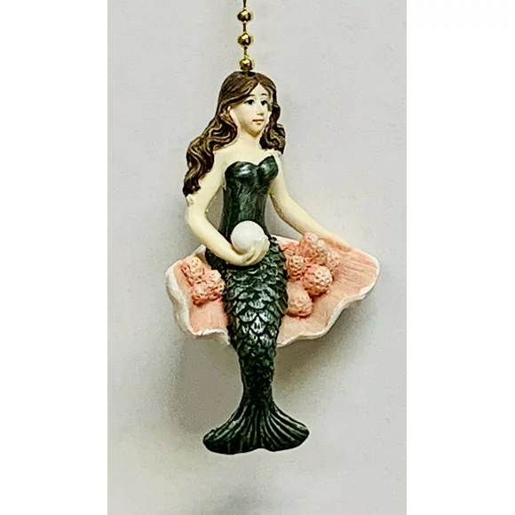 Coastal Mermaid Siren of the Sea Ceiling Fan Pull or Light Pull Chain