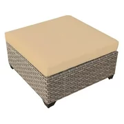 TK Classics Monterey Wicker Outdoor Ottoman - Set of 2 Cushion Covers