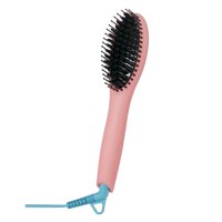 FLOWER Ceramic Hair Straightening Brush, Pink