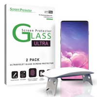 amFilm (2 Pack) Galaxy S10 Screen Protector (2019) - UV Gel (Fingerprint Scanner Compatible) Ultra Glass Film