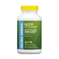 NoorVitamins Ultra Omega-3 Wild Peruvian Fish Oil (2000mg/serving) w/ 800mg EPA & 400 mg DHA | Heart, Brain & Joint Support | Non-GMO & Gluten Free | Halal Vitamins (120 count  2 month supply)