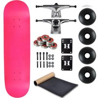 Moose Complete Skateboard Neon Pink 7.5" With Silver Trucks and Black Wheels