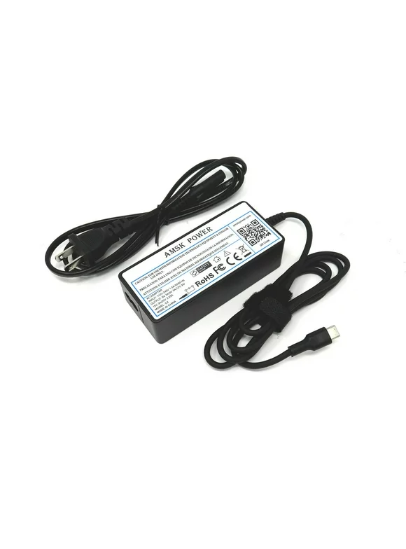 AMSK POWER AC Adapter for Dell Precision 3480 3560 3570 3580 Laptop Charger 65W Type-C