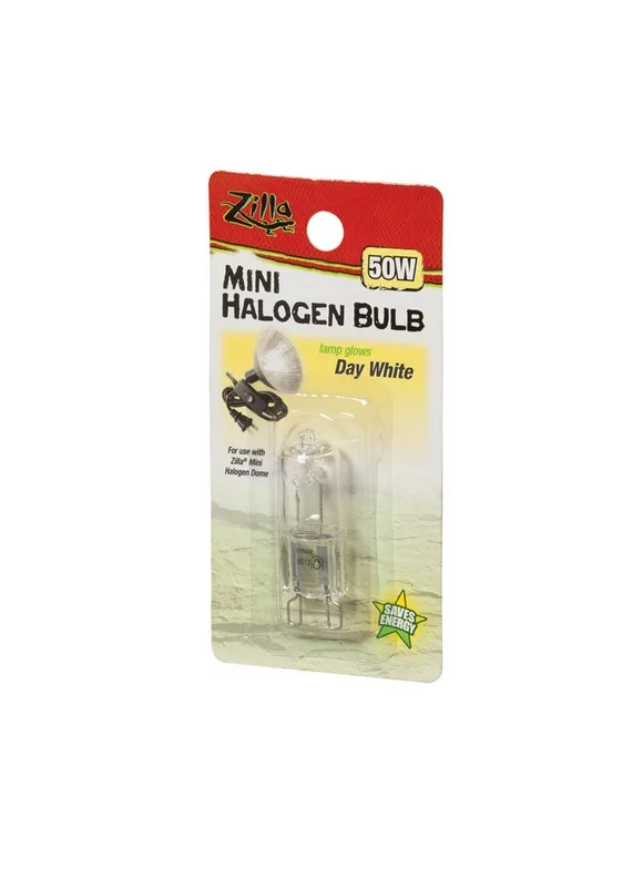 Zilla Light & Heat Mini Halogen Bulbs Day White 50 Watts