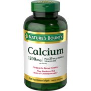 Nature's Bounty Absorbable Calcium, 1200mg, Plus 25 mcg (1000IU) Vitamin D3, 220 Softgels, Mineral Supplement to Support Bone Health*