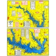 Topographical Fishing Map of Lake Sam Rayburn (Rayburn Reservior) - With GPS Hotspots