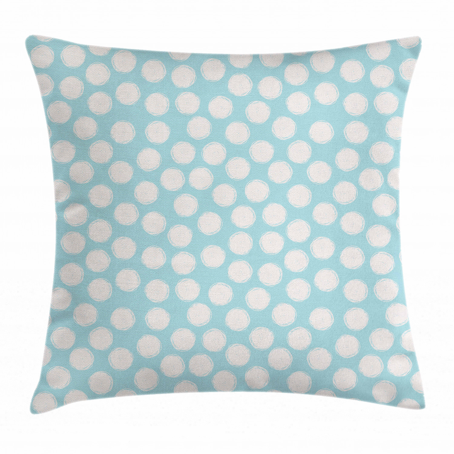 Kids Throw Pillow Cushion Cover, Doodle Style Spots on a Pale Blue Background Artistic Boys Kids Baby Pattern, Decorative Square Accent Pillow Case, 18 X 18 Inches, Pale Blue and White, by Ambesonne