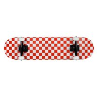 Krown Skateboard Rookie Checker White/Red Complete