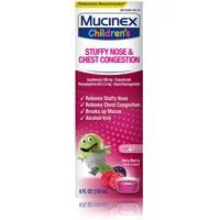 Mucinex Children's Liquid - Stuffy Nose & Cold Mixed Berry 4 oz. (Pack of 4)