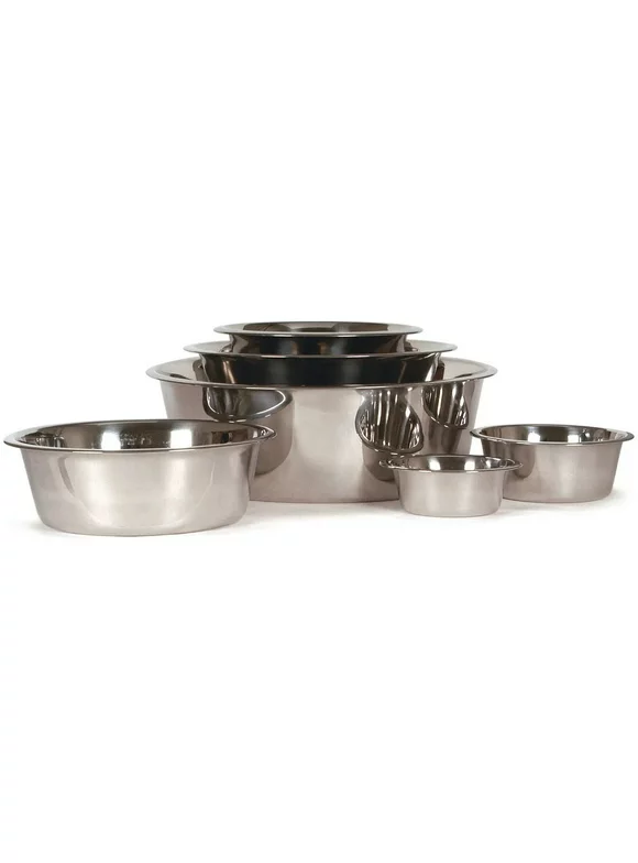 QT Dog, Standard Stainless Steel Food Bowl, 1/2 Pt