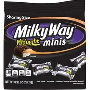 MILKY WAY Midnight Dark Chocolate Minis Size Candy Bars Bag, 8.9 Oz.