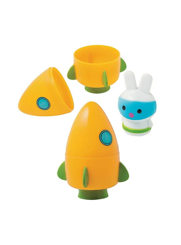 Space Bunny Filled Carrot Rocket Egg - Party Supplies - 12 Pieces