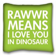 WinHome Wet Rawr Means I Love You In Dinosaur Pillowcase Throw Pillow Case Cases Cover Cushion Covers Kids Sofa Size 18x18 Inches Two Side