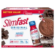 SlimFast Original Rich Chocolate Royale Meal Replacement Shake, 11 fl oz, 8 count