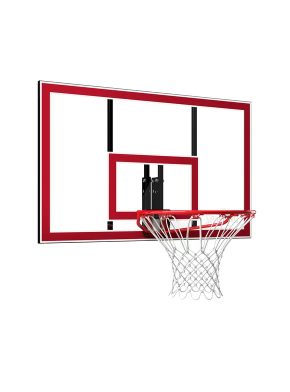 Spalding 44 In. Shatter-proof Polycarbonate Basketball Backboard and Rim Combo