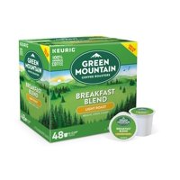 Green Mountain Coffee Breakfast Blend K-Cup Pods, Light Roast, 48 Count for Keurig Brewers