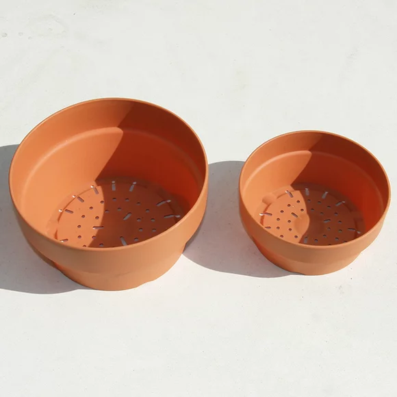 HGYCPP Imitation Terracotta Pot for Plants Succulent Planter with Drainage Hole Cactus Plant Containers Indoor Garden Bonsai Pots