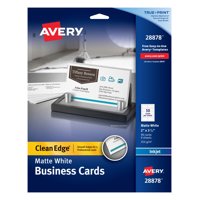Avery Clean Edge Business Cards, Matte, 2" x 3-1/2", 90 Cards (28878)