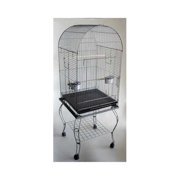 Dome Top Parrot Cage with Stand in Black