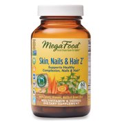 MegaFood, Skin, Nails & Hair 2, Supports Healthy Complexion, Nails & Hair, Multivitamin & Herbal Dietary Supplement, Gluten Free, Vegan, 60 Tablets