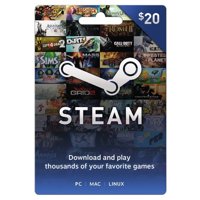 Steam $20 Giftcard, Valve [Physically Shipped Card]