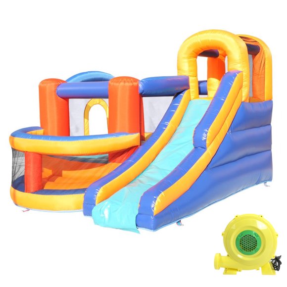 Ktaxon Inflatable Bouncer House Castle Ball Pit Jumper Play Slide with 680W Blower