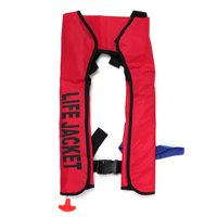 Professional Automatic Inflatable Life Jacket Adult Swiming Fishing Life Vest Water Sports Swimming Survival Jacket for Man and Woman, Black/ Red/ Blue/ Orange/ Yellow/ Camouflage