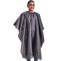 Hair Cutting Cape with Snaps for Adult Client, Black Professional Hairdresser Barber Salon Apron, 50 x 60 in