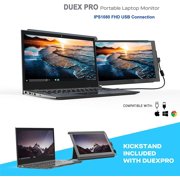 Duex Pro Portable Monitor, The On-The-Go Dual-Screen Monitor, 12.5" Full HD IPS Display, USB A/Type-C, Plug and Play, Dual-Side Sliding, Sleek and Lightweight Design