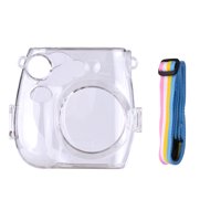 Moobody Instant Camera Transparent Protection Case with Rainbow Lanyard Replacement for Fujifilm Instax Mini 7s/7c