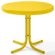 Crosley Furniture Retro Metal Side Table In Yellow
