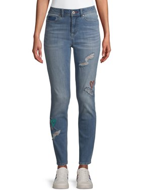 EV1 from Ellen DeGeneres Womens Preston Skinny Embroidered Jeans
