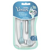 Gillette Venus Extra Smooth Sensitive Womens Disposable Razors, 2 ct