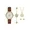 Brown Strap / Gold Watch / Bling Bezel