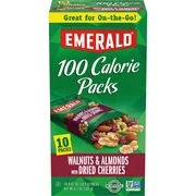 Emerald Nuts Walnuts & Almonds with Dried Cherries, 100 Calorie Packs, 10 Ct, 6.7 oz