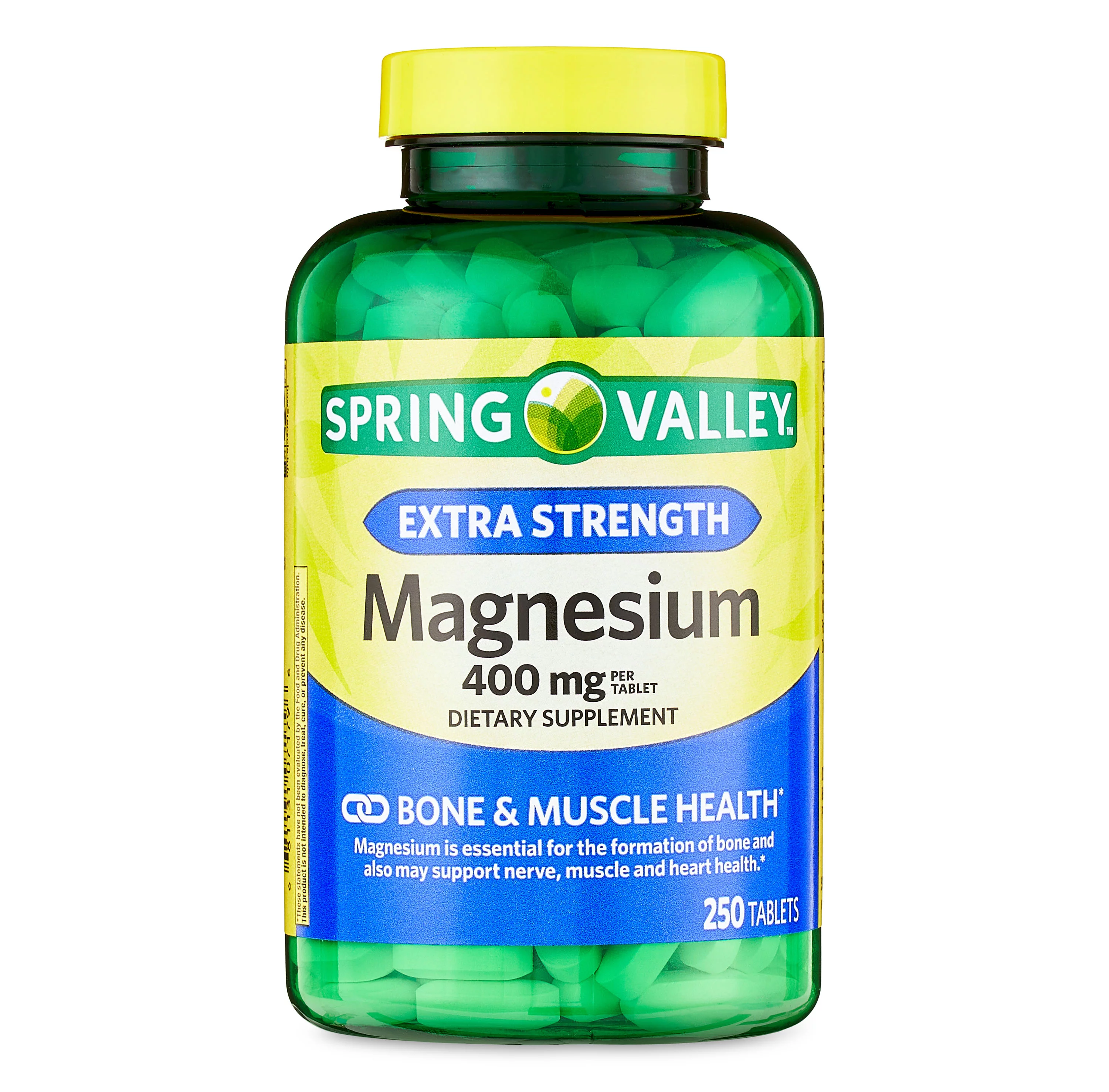 Spring Valley Magnesium Bone & Muscle Health Dietary Supplement Tablets, 400 mg, 250 Count