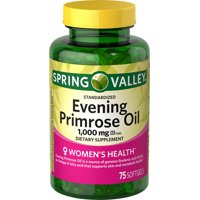 Spring Valley Women's Health Evening Primrose Oil Softgels, 1000mg, 75 Count