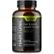 Hair Growth Supplement for Men - Hair, Skin and Nail Vitamin - Beard Growth Stop Hair Loss & Regrow Hair with Biotin, Keratin, Bamboo & More! - 60 Capsules
