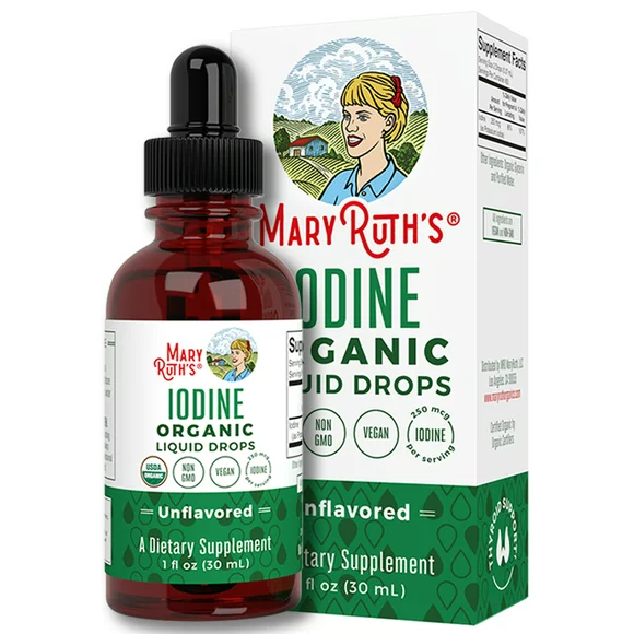 Potassium Iodide | Iodine Supplement | 1 Year Supply | Iodine Drops | USDA Organic | Nascent Iodine | Vegan | 450 Servings