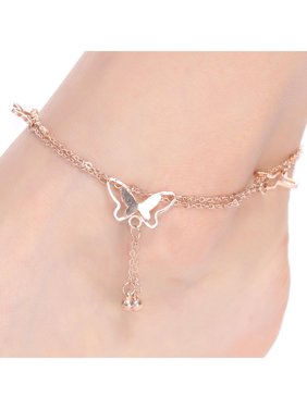 Women Fashion Barefoot Sandal Beach Butterfly Shape Charm Anklet Bracelets Chain Anklets HFON