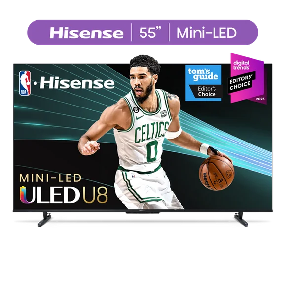 Hisense 55" Class U8 Series Mini-LED ULED 4K UHD Google Smart TV (55U8K) - QLED, Native 144Hz, 1500-Nit, Dolby Vision IQ, Full Array Local Dimming, Game Mode Pro