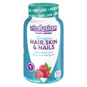 Vitafusion Gorgeous Hair, Skin & Nails Multivitamin Gummy Vitamins, plus Biotin and Antioxidant vitamins C&E, Raspberry Flavor, 100ct (33 day supply), from Americas Number One Gummy Vitamin Brand