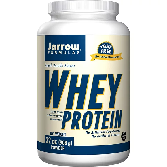 Jarrow Formulas Whey Protein, Supports Muscle Development, French Vanilla, White, 2 lb