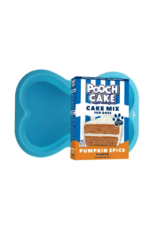 Pooch Cake Pumpkin Cake Mix for Dogs & Silicone Baking Pan